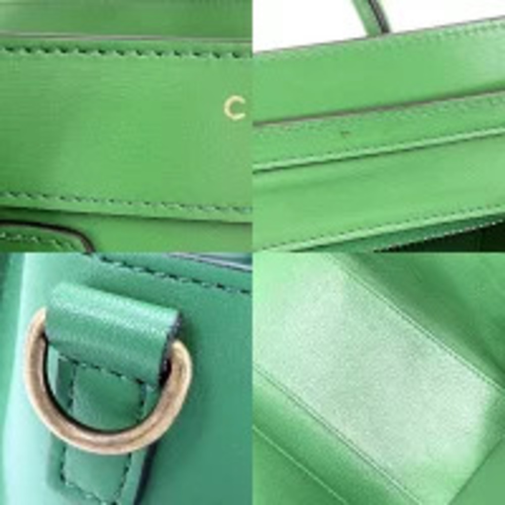 Celine Luggage handbag shoulder bag crossbody leather green - Picture 7 of 7